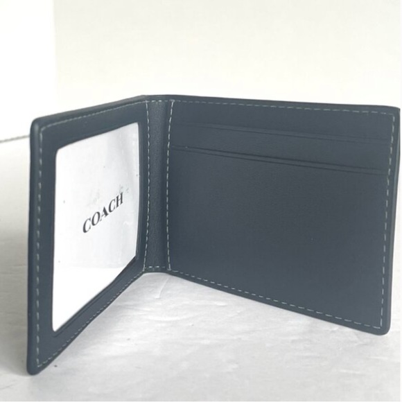 NWT Coach 3 In 1 Black Monogram Mens Wallet - Picture 4 of 7